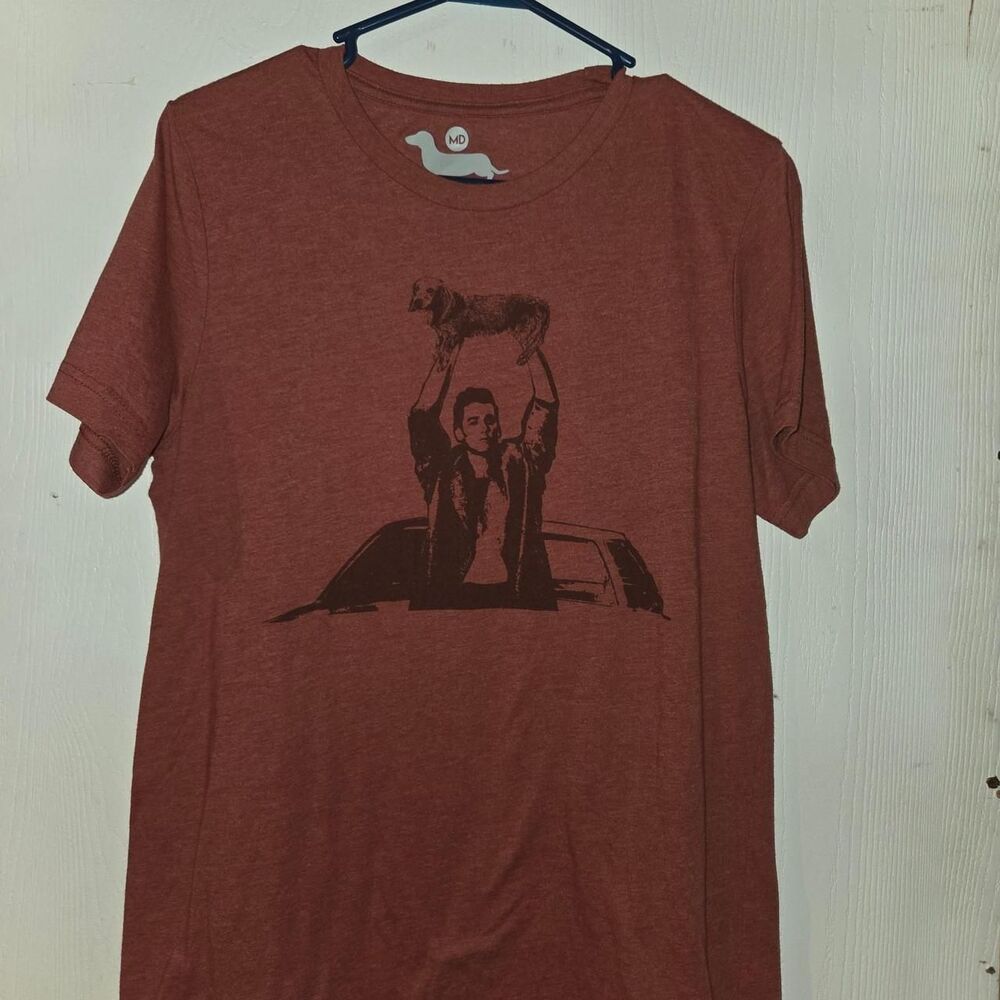 Corgi Men's Red and Burgundy T-shirt